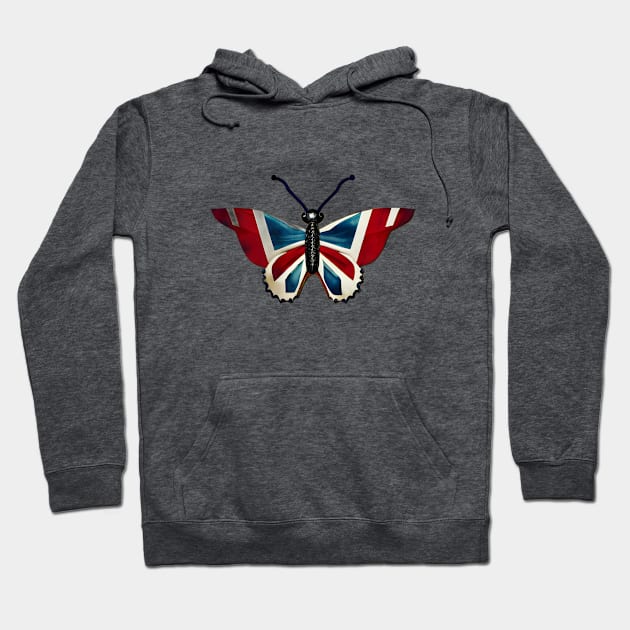 Union Jack Butterfly Hoodie by Artiface